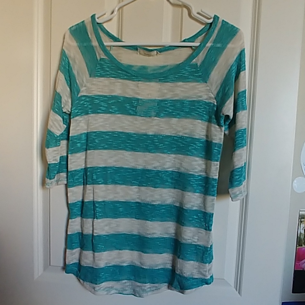Striped long sleeve thin shirt